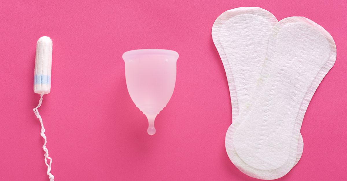 a list of menstrual products 